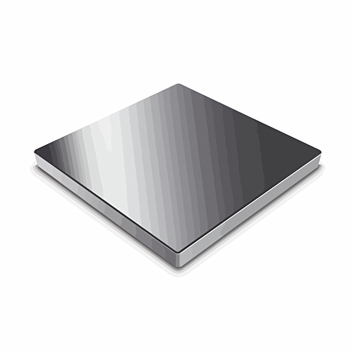 Simplified flat art vector image of a steel square on white background 3
