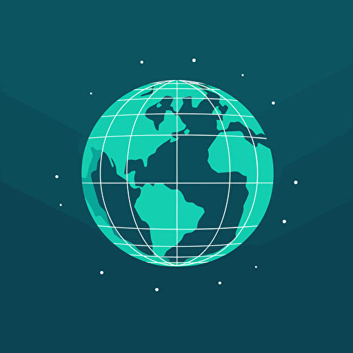 Design a clean and visually engaging, vector-based, text-free logo for a company called 'Data for Good,' which processes government data to improve lives worldwide. The logo concept should incorporate a stylized globe with interconnected dots, subtly forming a heart shape to symbolize the company's mission. Use a modern and vibrant color palette, such as blues, greens, and teals, to convey trust, innovation, and positivity. Incorporate some design elements that add visual interest without compromising the overall simplicity. Ensure the design is suitable for scaling and adapts well to various platforms, including digital, print, and promotional materials. Place the logo on a white background to enhance its clarity and versatility