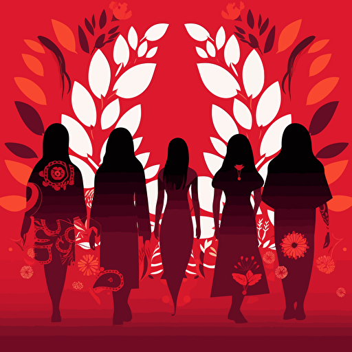 a report cover for the National day for Missing and Murdered Indigenous Women, Girls, and Two-spirited People, red dress symbology, vector