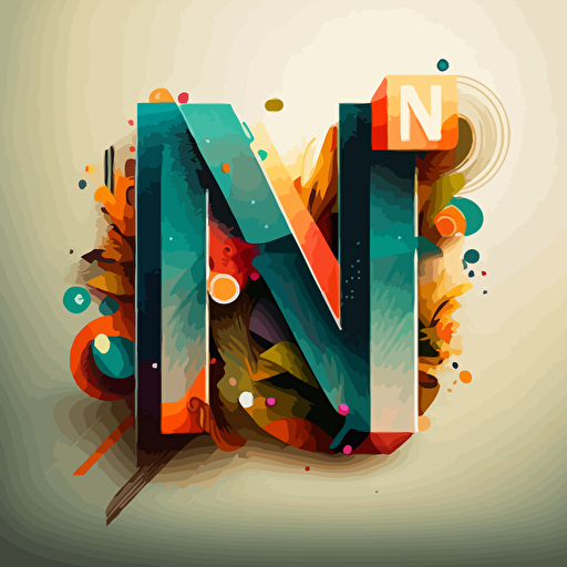 vector with the letters "N" for young people