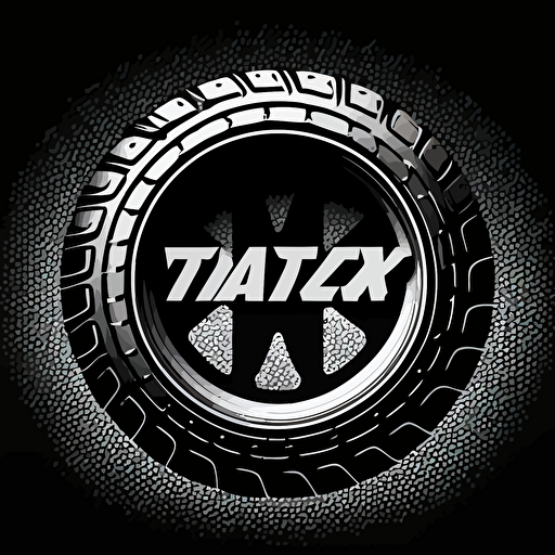 vectorize tire logo black and white