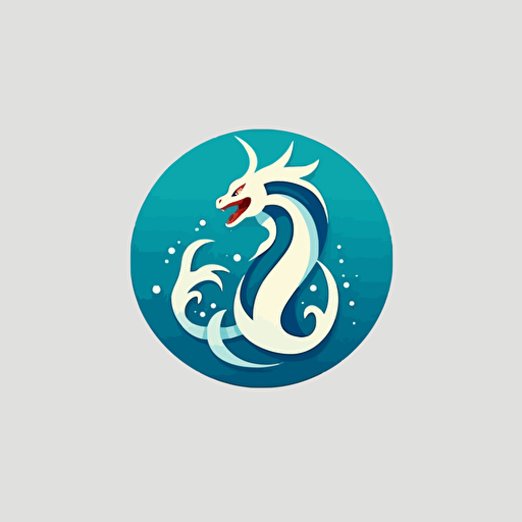 logo, dragonair Pokémon, Vector art, minimalist
