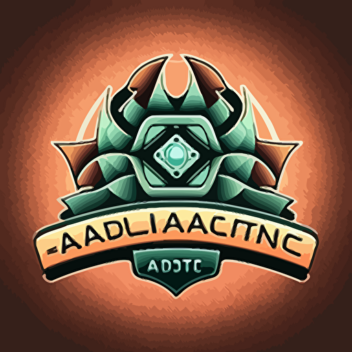 a company logo, advanced technology, 2D, vector, soft colour