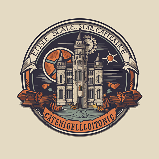 a vector logo design for a engineering college no background