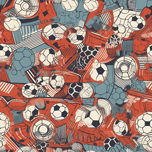 soccer themed pattern illustration vectors