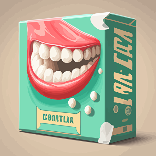 packaging of gum in vector art form