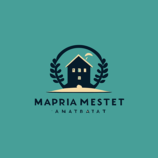 a fun logo for a property management company. minimalist. vector