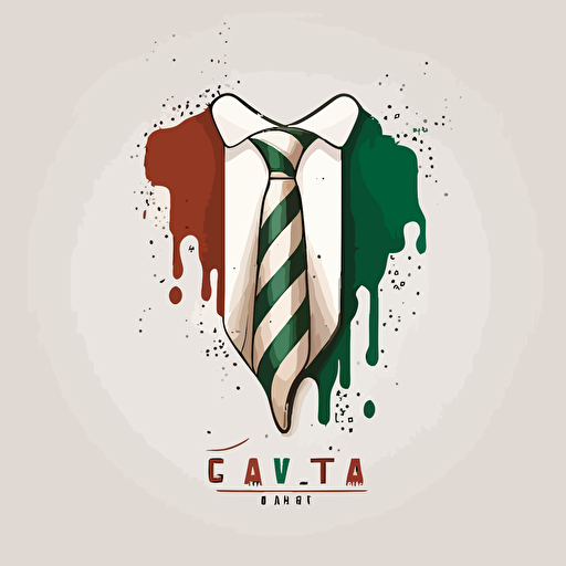 vector clothing logo in the form of a tie, usa italian concept, the brand is called crayatta