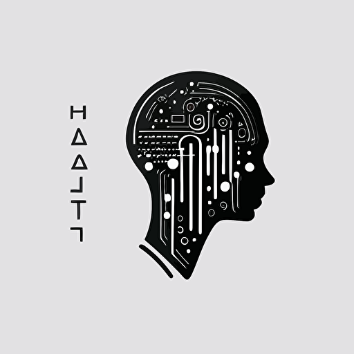 minimalistic vector logo of artificial intelligence