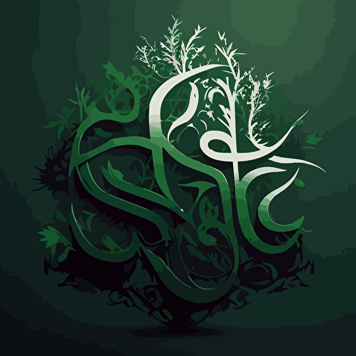 type "Alpha Green" but arabic script style: make it readable:beautiful:use one color only:plain background, no shadows:vector