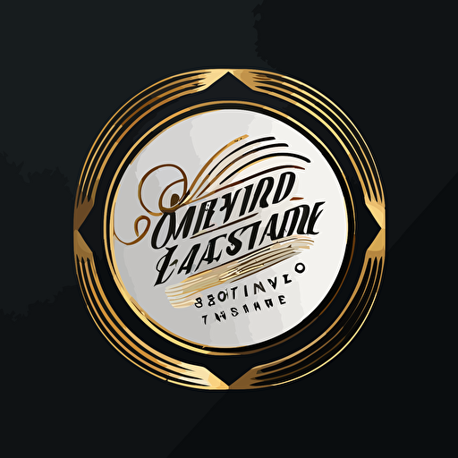 a minimalistic logo in vector style, elegant gold black white, for a Annual Customer Appreciation Event