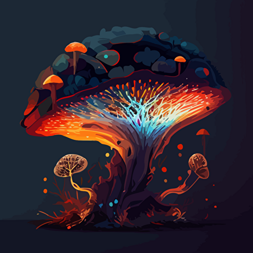 Vector space, neural network, mushroom, fungus