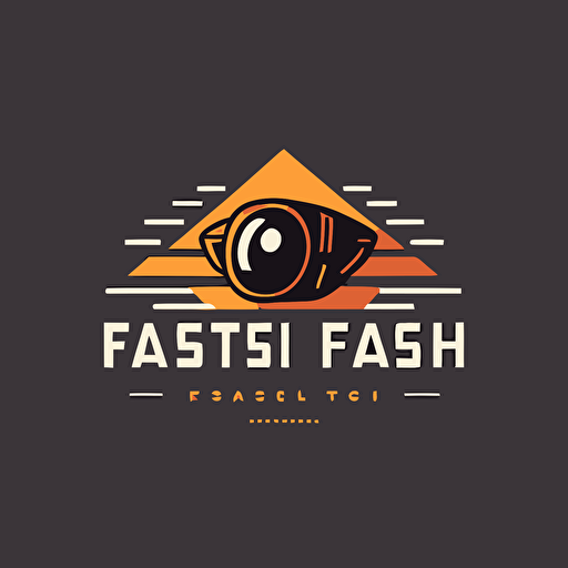 a flat vector tech logo for a computer vision company