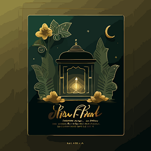 selamt hari raya greeting card, vector art