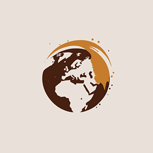 logo vector, Map earth, minimalist, white background
