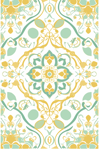 decorative pattern, isolated on white background, vector flat design