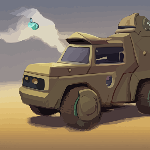 2d concept art small vehicle dawid michalczyk