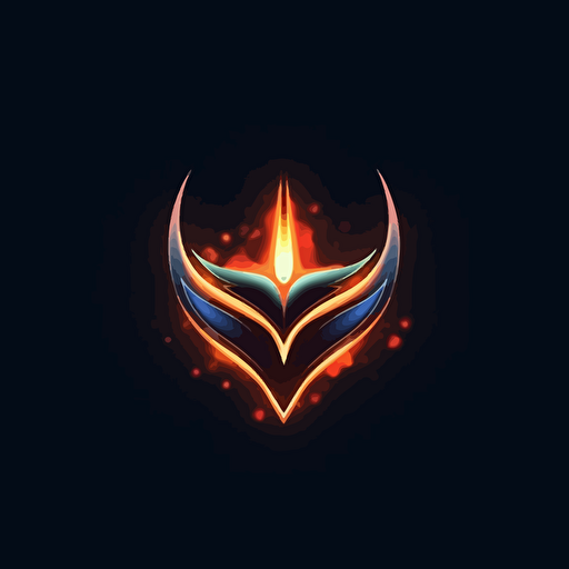 vector sleek design logo of heart and arrow pointing to it, inspired by zoroastrianism and fire, futuristic,