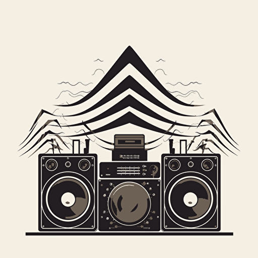 'earthquake sound system' logo, clean, vector,