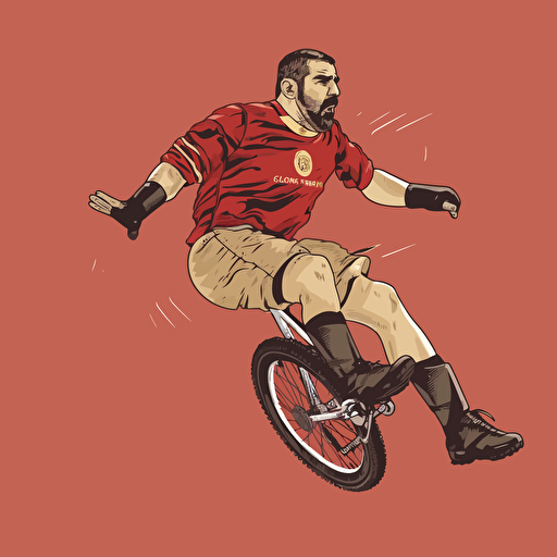Cantona bicicle kick vector