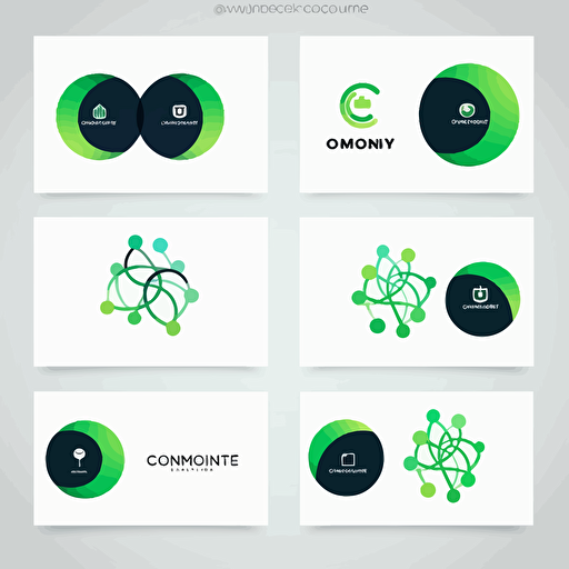 company logo named "connect", vector, simple shapes, advertisement, online, platform, modern, green scale