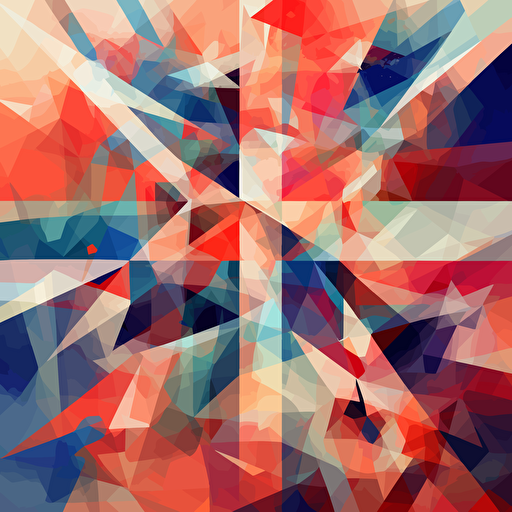 vector illustration abstract art of the British flag