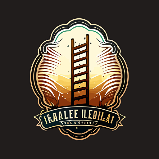 ladder to heaven logo for communtiy outreach group, vector highquality flat
