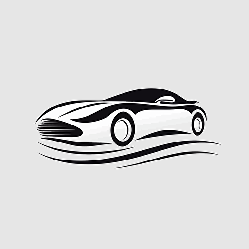 simple logo for car , minimalism,vector , white bg