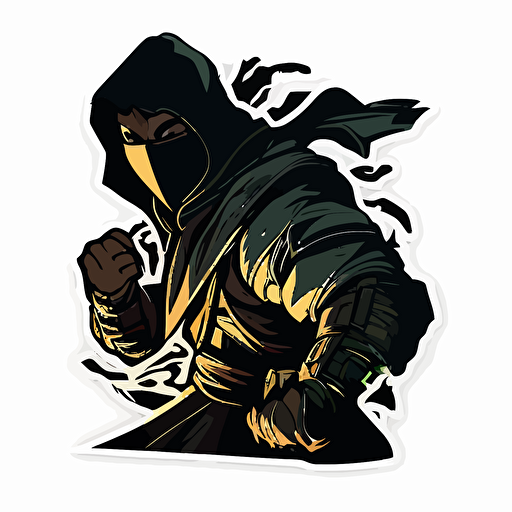 Shadow fighter, sticker, vector file,
