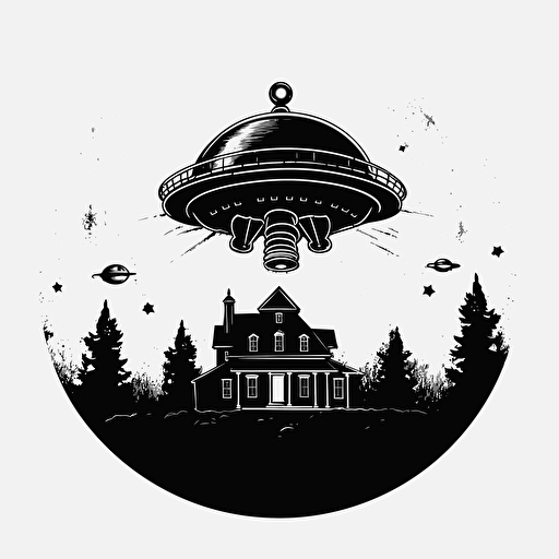 vector on white background UFO steal christian