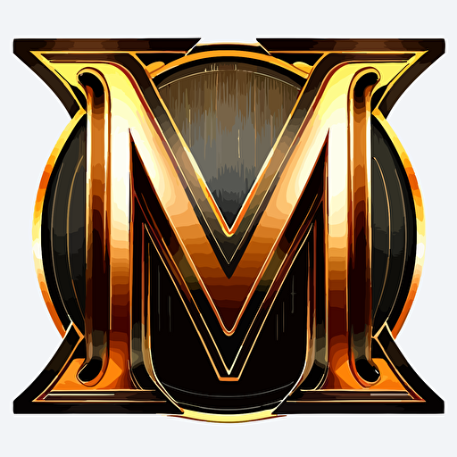 logo with the M symbol, vector