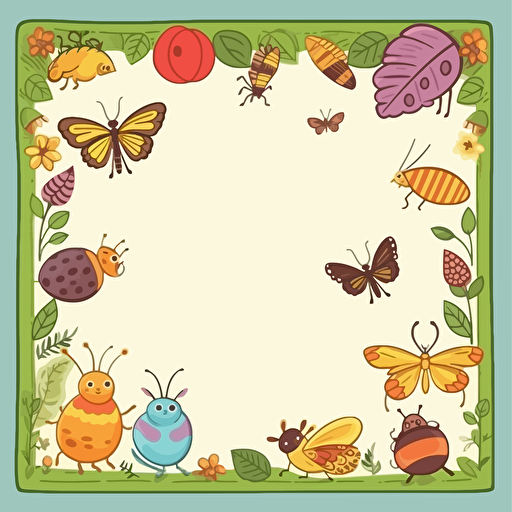 Simple frame for sheet activities vector for the kids