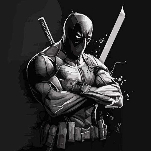 pencil sketch deadpool vector design
