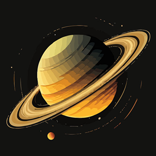 Vector draw of saturn
