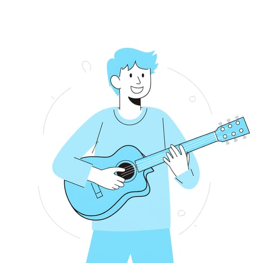 person playing the guitar