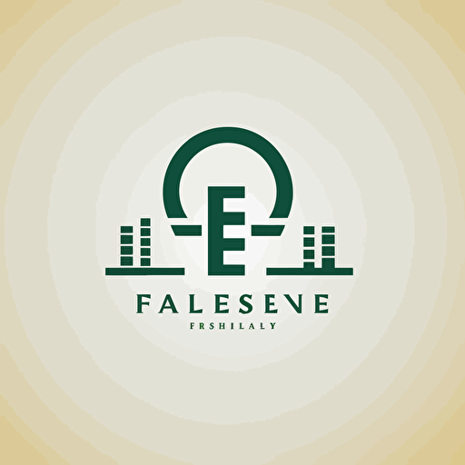 create real estate logo using F and E letters only , minimal, modern, simple, clean, vector