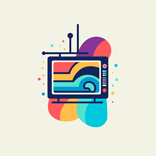 very simple vector logo of a TV streaming company