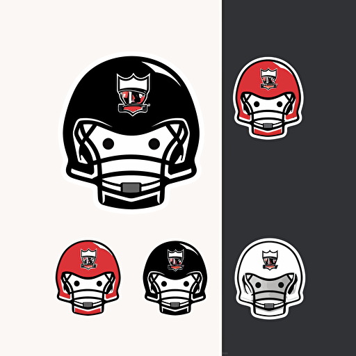 a mascot logo of a football card, simple, vector
