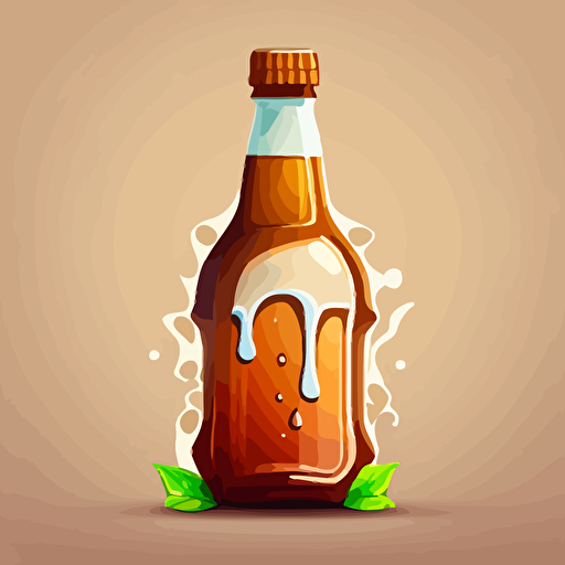 a cartoon beer bottle vector illustration
