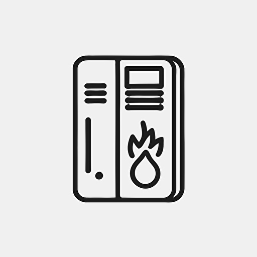 thermal insulation, icon, simple, logo technique, comic vector illustration style, flat design, minimalist icon, flat, adobe illustrator, black and white, white background