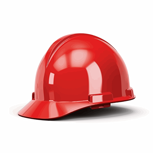 red hardhat vector on a simple white background.