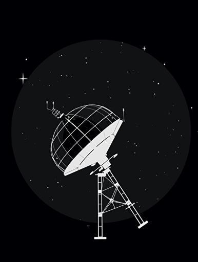 Satelite Vector, minimalistic,
