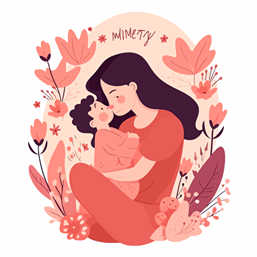 cute Simple mothers day vector design