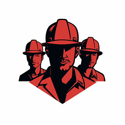 create a modern vector logo for a construction company that includes a red hard hat. do not include people or faces. simple white background. logo includes the text "You're Covered."
