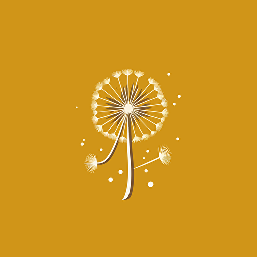 Gallery logo, vector, flat design, dandelion