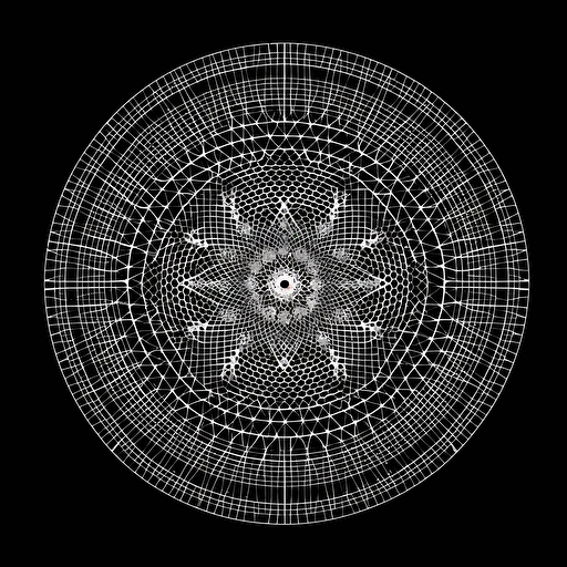 basic simple minimal line pixel art circle mandala, vector, line, one color