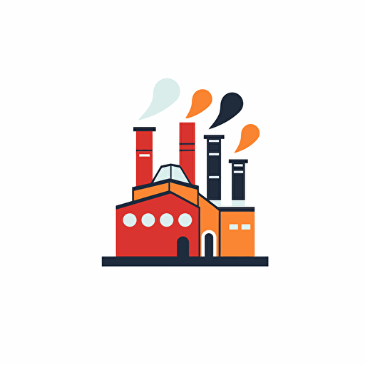 a printing factory logo simple modern vector iconic white background