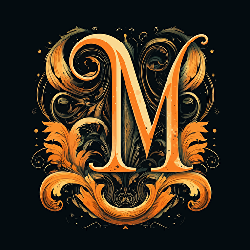 vector initials T M script