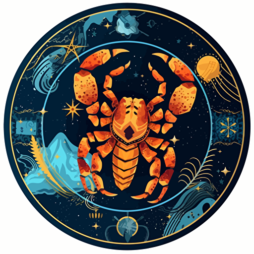 Scorpio vector sticker