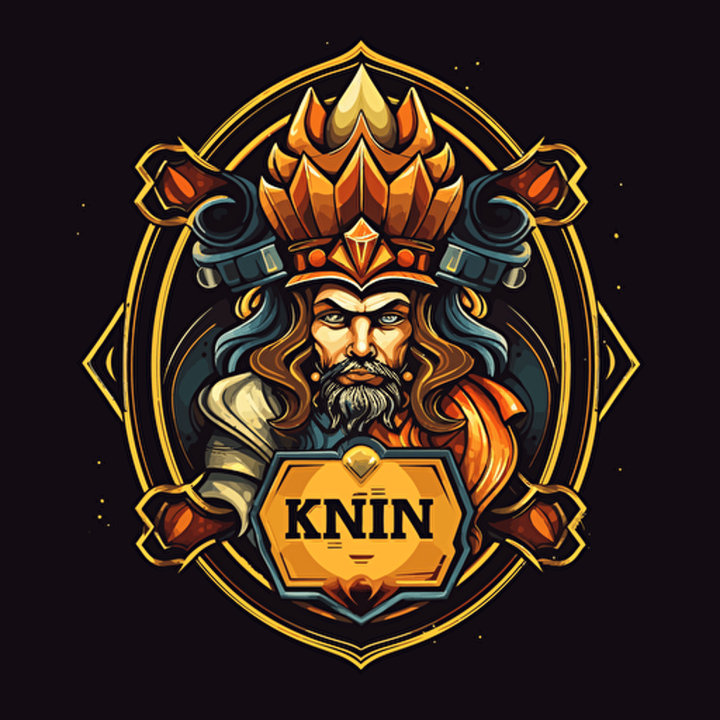 logo a king cards , modern style, vector , v 5